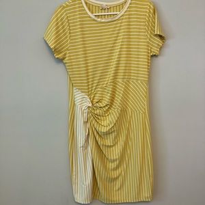 Mustard Yellow Hem and Thread Dress